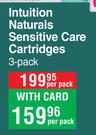Schick Intuition Naturals Sensitive Care Cartridges 3 Pack-Per Pack