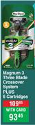 Max Shave Magnum 3 Three Blade Crossover System Plus 6 Cartridges