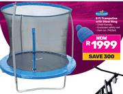 Bouceking 8Ft Trampoline With Steel Ring 798360