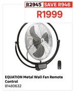 Equation Metal Wall Fan Remote Control 81480632