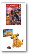 Lego Cole's Elememental Earth Mech Or Simba The Lion King Cub-Each