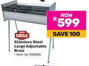 Expert Grill Stainless Steel Large Adjustable Braai