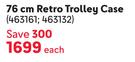 Paklite 76cm Retro Trolley Case-Each