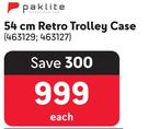 Paklite 54cm Retro Trolley Case-Each