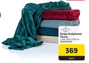 Home Living Stripe Sculptured Throw