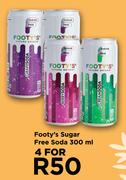 Footy's Sugar Free Soda-For 4 x 300ml