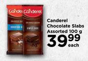 Canderel Chocolate Slabs Assorted-100g Each