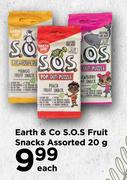 Earth & Co S.O.S Fruit Snacks Assorted-20g Each