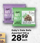 Gaby's Date Balls Assorted-100g Each