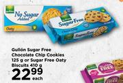 Gullon Sugar Free Chocolate Chip Cookies 125g Or Sugar Free Oaty Biscuits-410g Each
