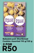 Bakealot.Yum Shortbread Cookies Assorted-For 2 x 110g/ 125g