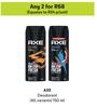 Axe Deodorant (All Variants)-For Any 2 x 150ml