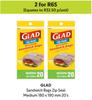 Glad Sandwich Bags Zip Seal Medium 180 x 190mm-For 2 x 20's