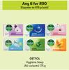 Dettol Hygiene Soap (All Variants)-For Any 6 x 175g