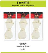 Ol'Roy Rawhide Bone Large-For 3