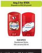 Old Spice Deodorant Sticks (All Variants)-For Any 2 x 50ml