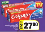 Colgate Maximum Protection, Herbal, Gel Or Herbal White Toothpaste-For Any 2 x 100ml