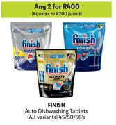 Finish Auto Dishwashing Tablets (All Variants)-For Any 2 x 45/50/56's