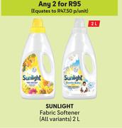 Sunlight Fabric Softener (All Variants)-For Any 2 x 2Ltr