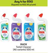Duck Toilet Cleaner (All Variants)-For Any 4 x 500ml