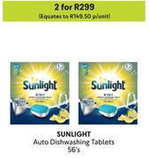 Sunlight Auto Dishwashing Tablets-For 2 x 56's
