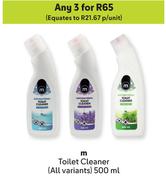 M Toilet Cleanser(All Variants)-For Any 3 x 500ml