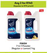 Finish 7-In-1 Powder (Regular Or Lemon)-For Any 2 x 1kg