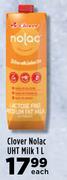 Clover Nolac UHT Milk-1L Each