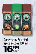 Robertsons Selected Spice Bottles-100ml Each