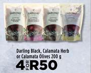 Darling Black, Calamata Herb Or Calamata Olives-For 4 x 200g