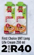 First Choice UHT Long Life Cream-For 2 x 250ml