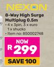 Nexon 8-Way High Surge Multiplug 0.5m