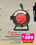 Powerworx 20m Plastic Extension Reel 10A