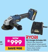 Ryobi 18V Angle Grinder Kit