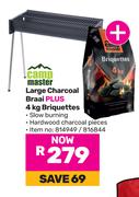 Camp Master Large Charcoal Braai Plus 4kg Briquettes