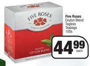 Five Roses Ceylon Blend Tagless Teabags-100s Each