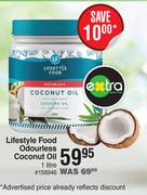 Lifestyle Food Odourless Coconut Oil-1Ltr
