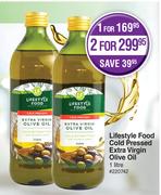 Lifestyle Food Cold Pressed Extra Virgin Olive Oil-For 1 x 1Ltr
