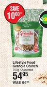 Lifestyle Food Granola Crunch Assorted-750g