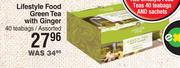 Lifestyle Food Green Tea With Ginger Assorted-40 Teabags