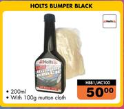 Holts Bumper Black With 100g Mutton Cloth HBB1/MC100-200ml