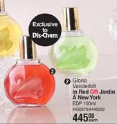 Gloria Vanderbilt In Red Or Jardin A New York EDP-100ml Each