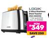 Logik 2-Slice Stainless Steel Toaster RSH-080598