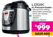 Logik 6Ltr Pressure Cooker