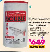 Pure Pleasure Double Non-Fitted Electric Blanket