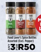 Food Lover's Spice Bottles Assorted-For 3