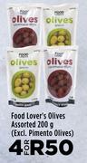 Food Lover's Olives Assorted-For 4 x 200g