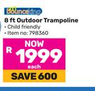 Bounceking 8ft Outdoor Trampoline-Each
