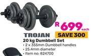 Trojan 20kg Dumbbell Set-Each