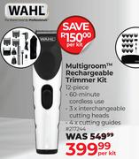 Wahl Multigroom Rechargeable Trimmer Kit 12 Piece-Per Kit